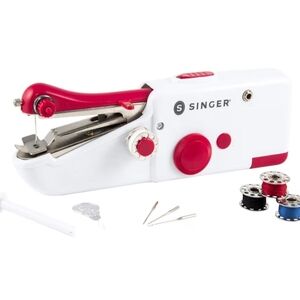 Singer Portable Handheld Sewing Machine - Red and White